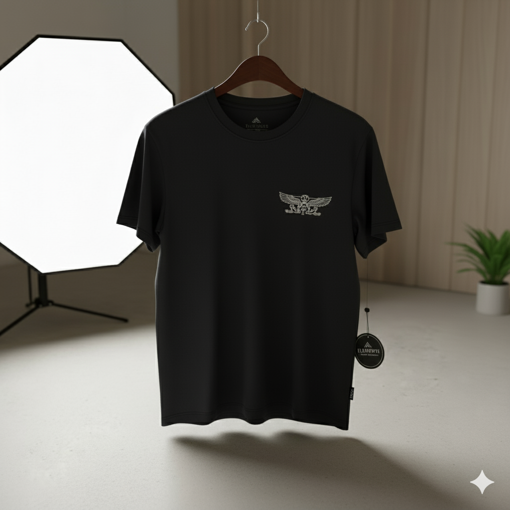 Men's black T-shirt